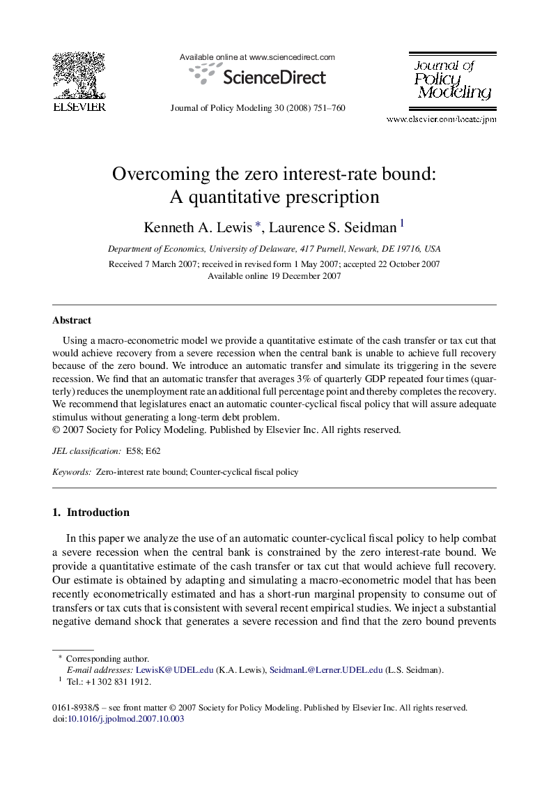 Overcoming the zero interest-rate bound: A quantitative prescription