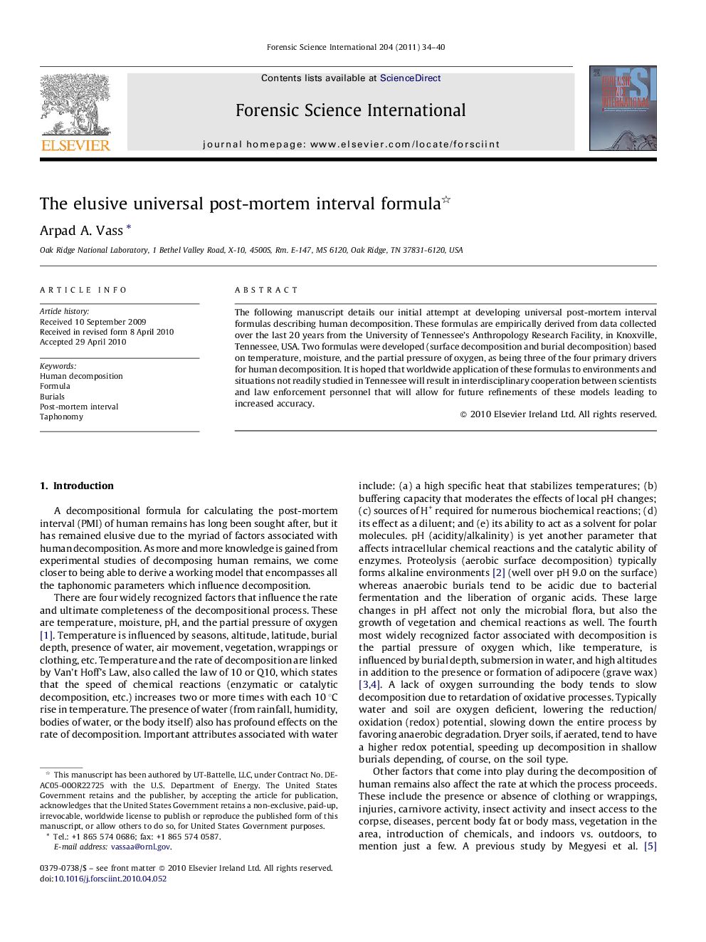 The elusive universal post-mortem interval formula 