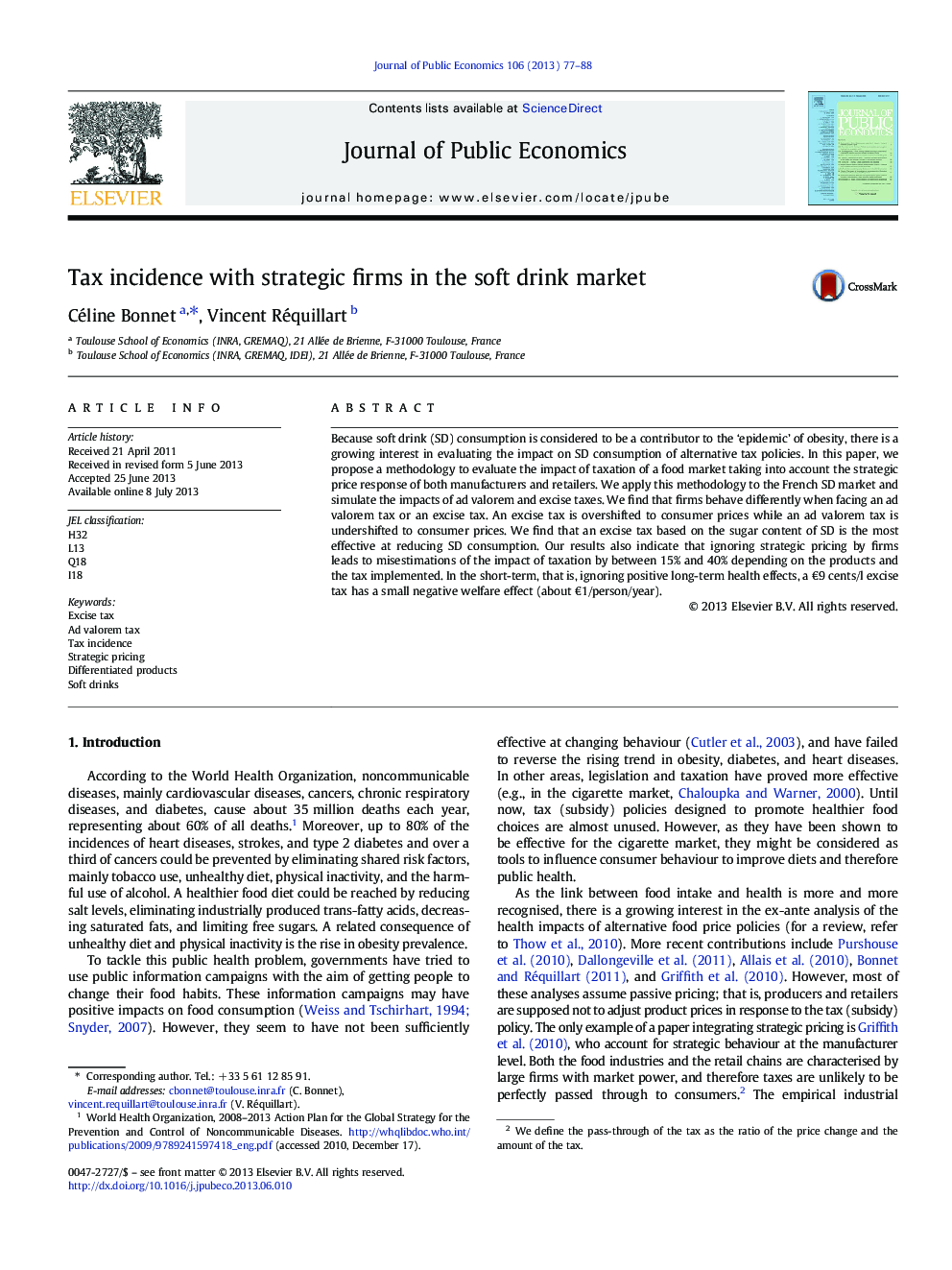 Tax incidence with strategic firms in the soft drink market