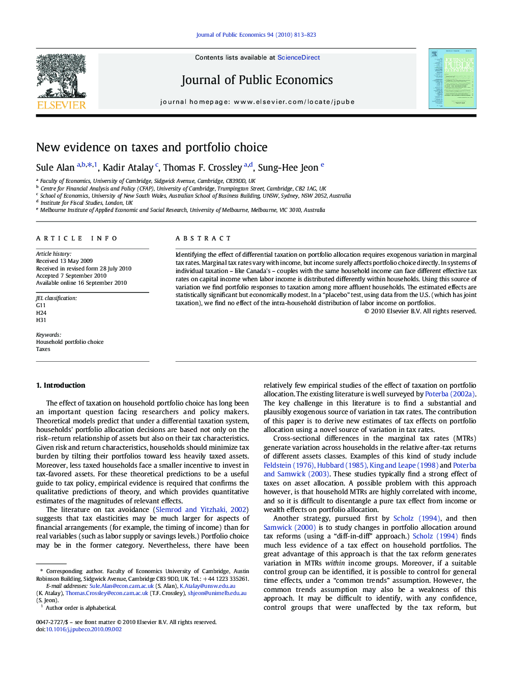 New evidence on taxes and portfolio choice