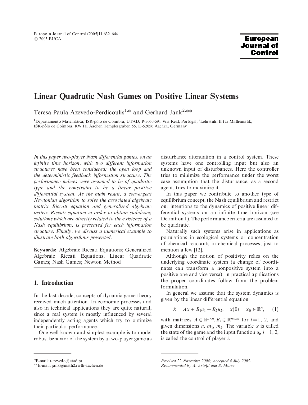 Linear Quadratic Nash Games on Positive Linear Systems