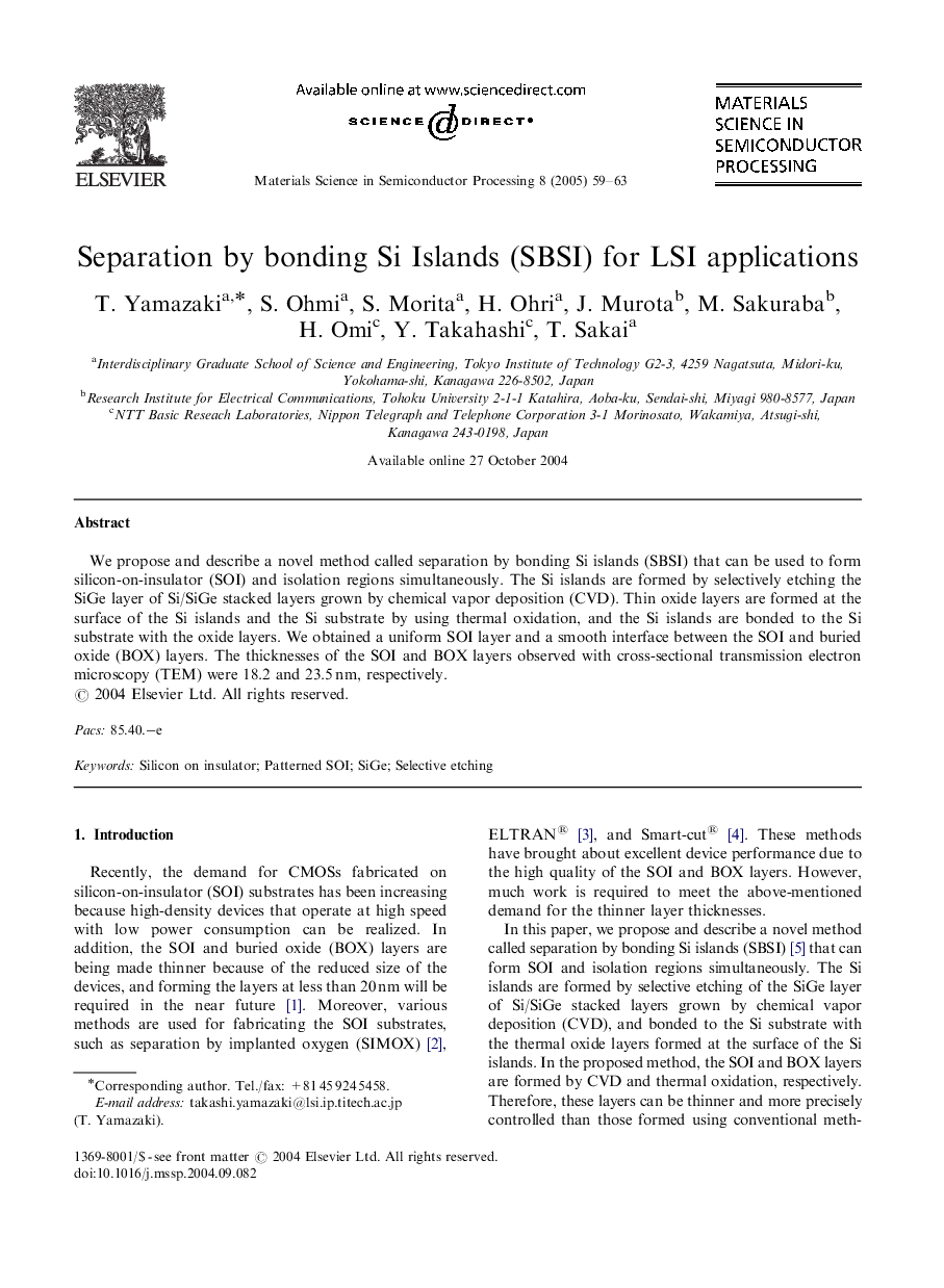 Separation by bonding Si Islands (SBSI) for LSI applications