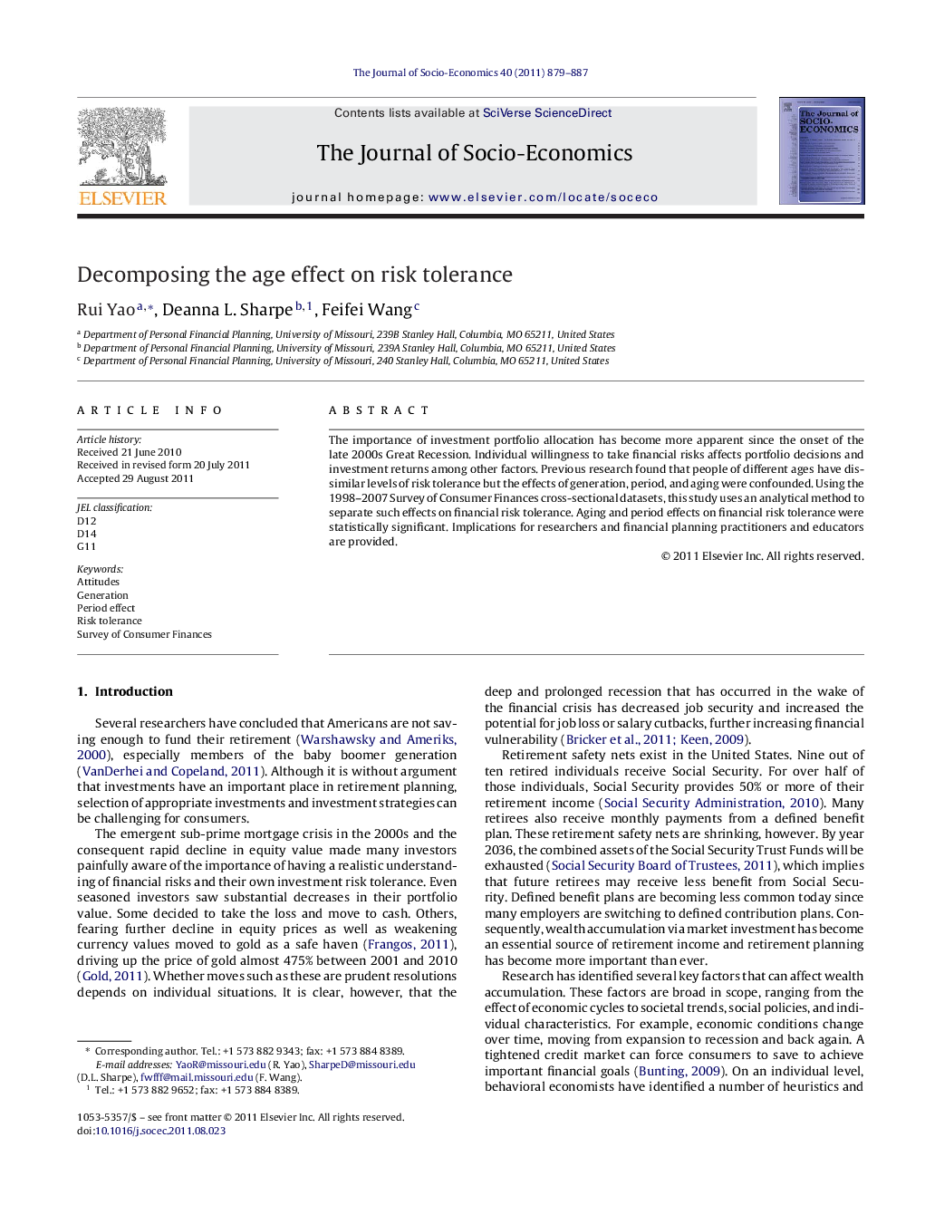 Decomposing the age effect on risk tolerance