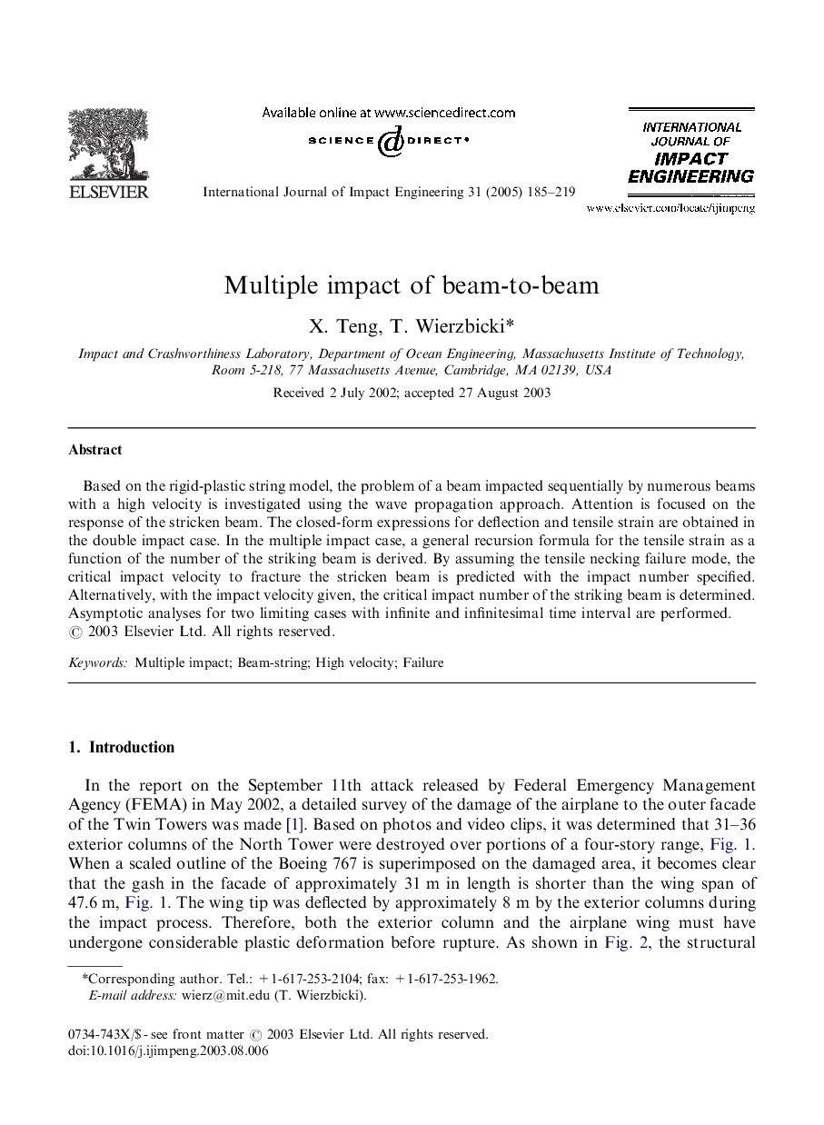 Multiple impact of beam-to-beam