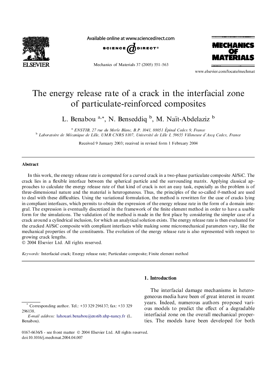 The energy release rate of a crack in the interfacial zone of particulate-reinforced composites