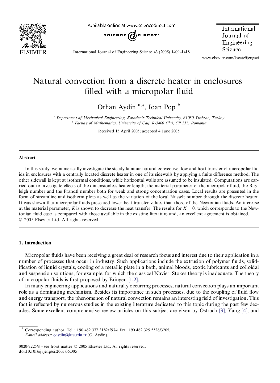 Natural convection from a discrete heater in enclosures filled with a micropolar fluid