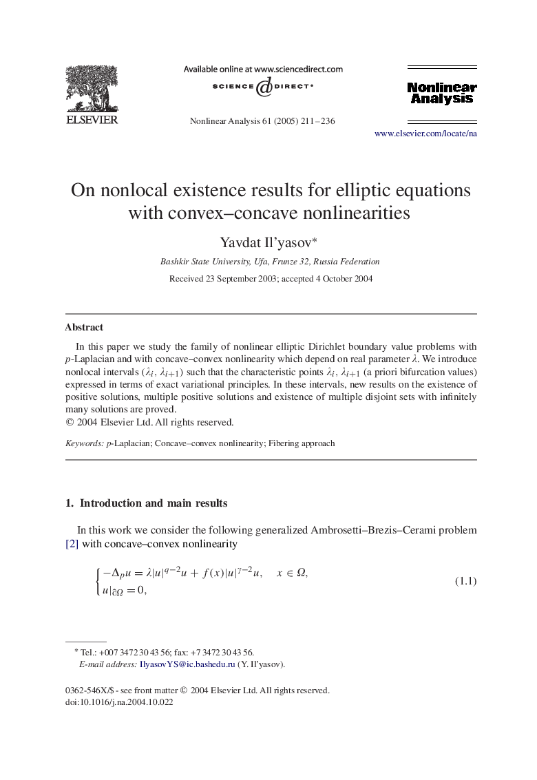 On nonlocal existence results for elliptic equations with convex-concave nonlinearities