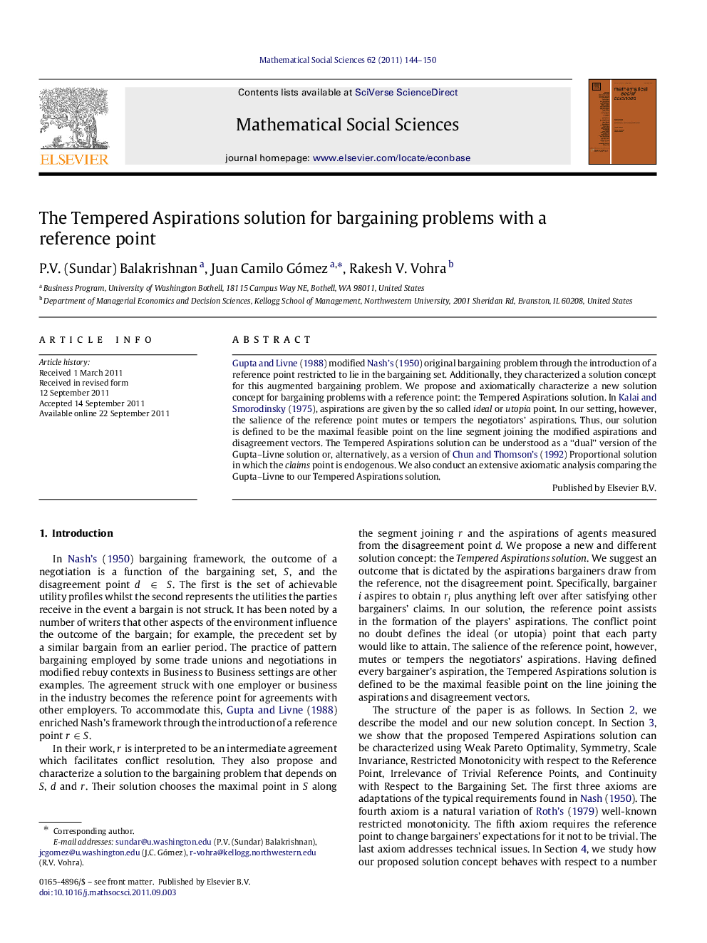 The Tempered Aspirations solution for bargaining problems with a reference point