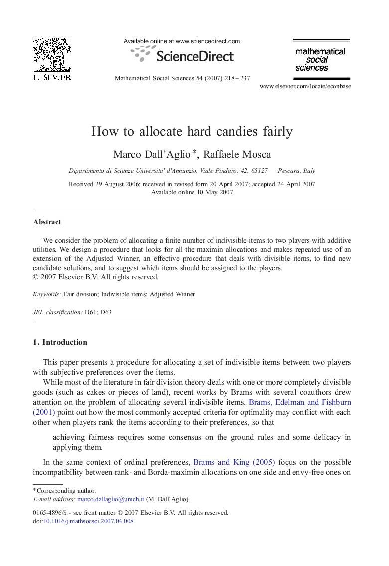 How to allocate hard candies fairly