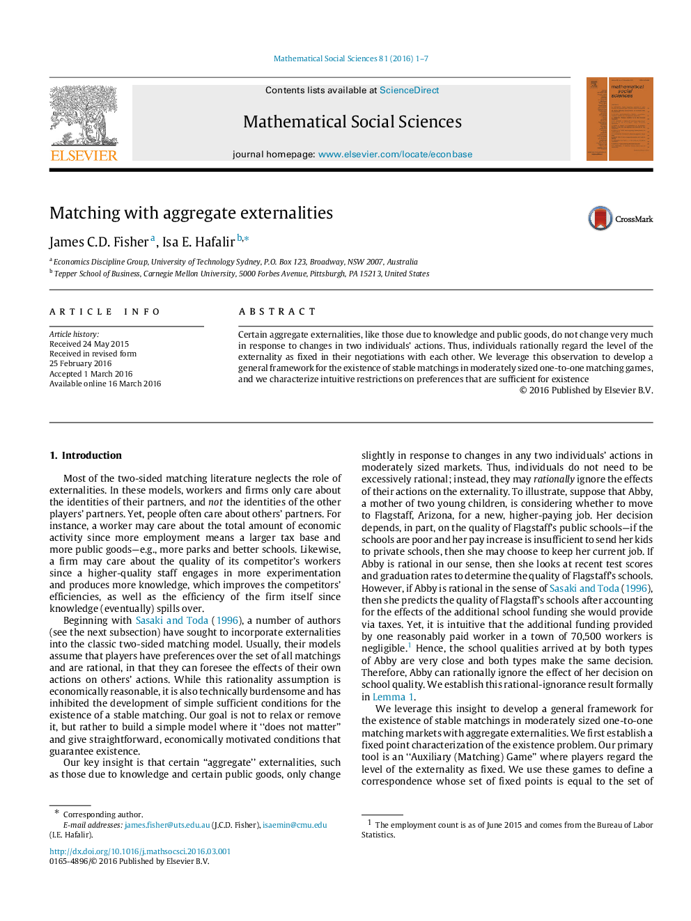 Matching with aggregate externalities