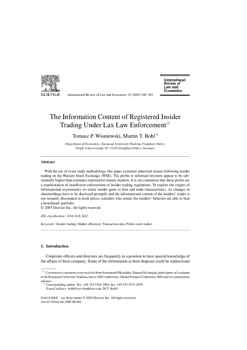 The Information Content of Registered Insider Trading Under Lax Law Enforcement