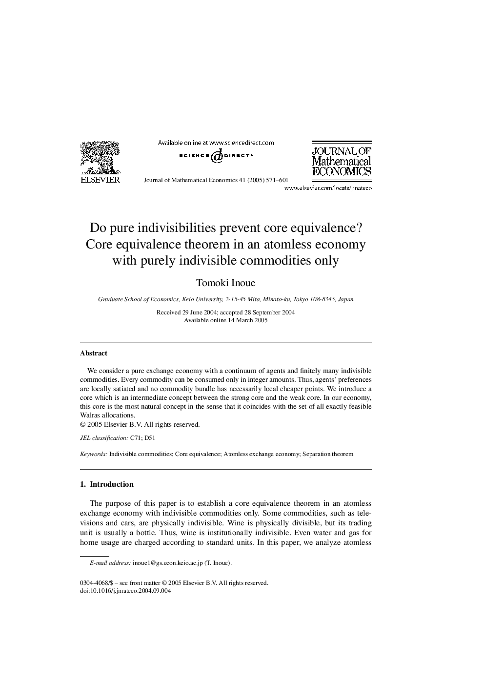 Do pure indivisibilities prevent core equivalence? Core equivalence theorem in an atomless economy with purely indivisible commodities only