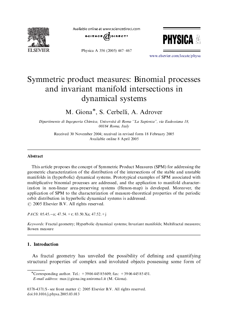 Symmetric product measures: Binomial processes and invariant manifold intersections in dynamical systems