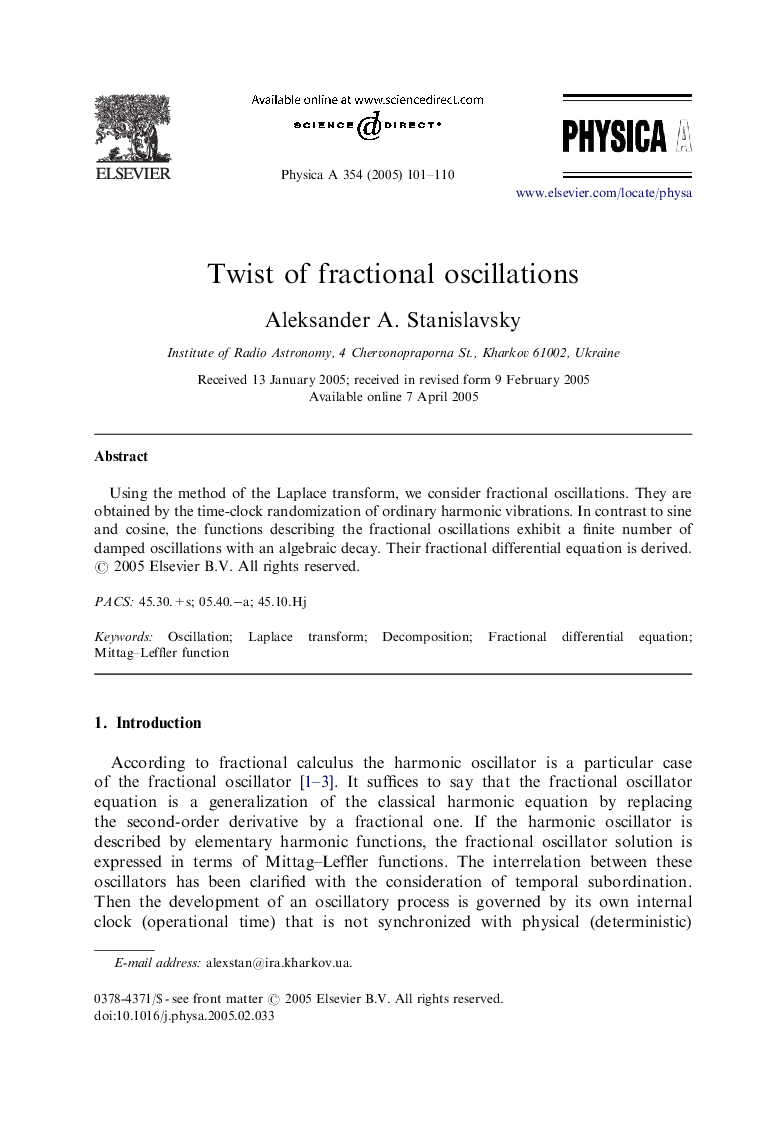 Twist of fractional oscillations