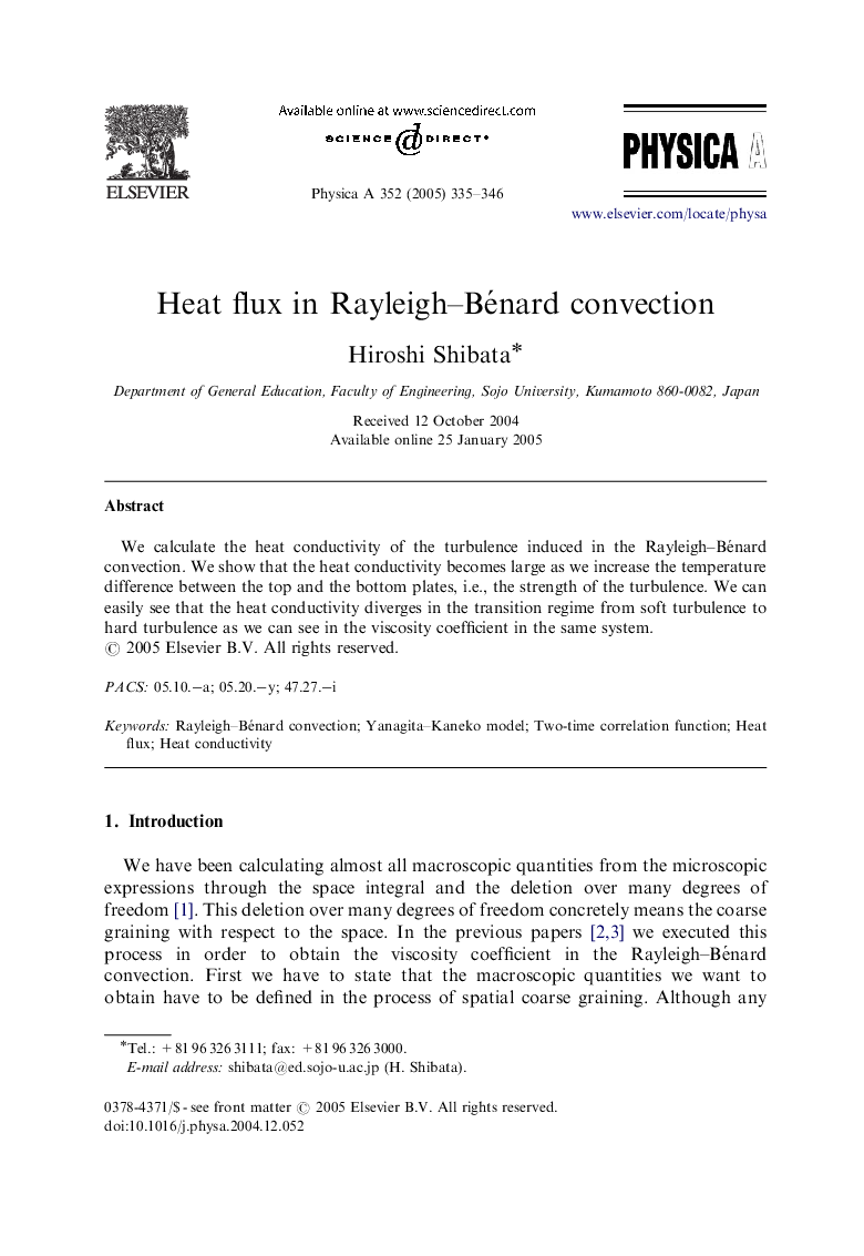 Heat flux in Rayleigh-Bénard convection