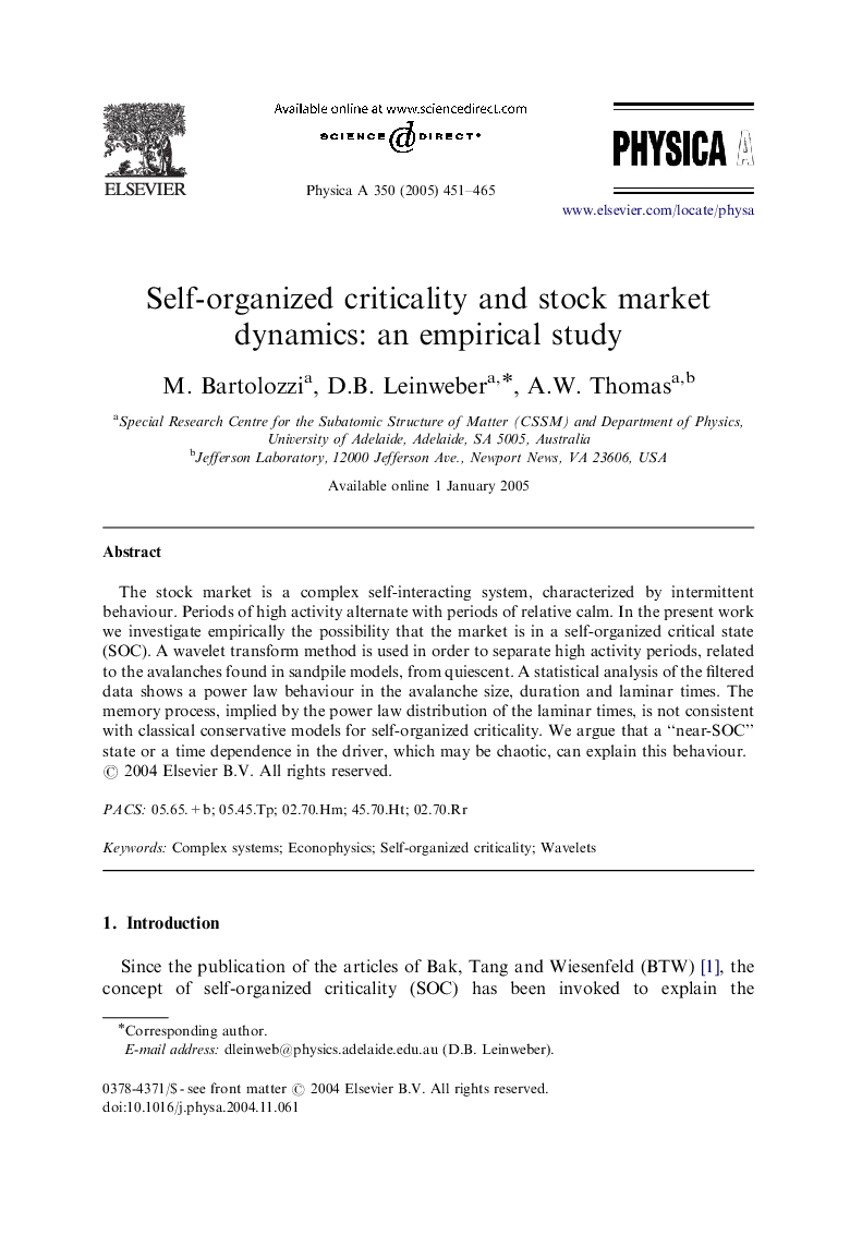 Self-organized criticality and stock market dynamics: an empirical study