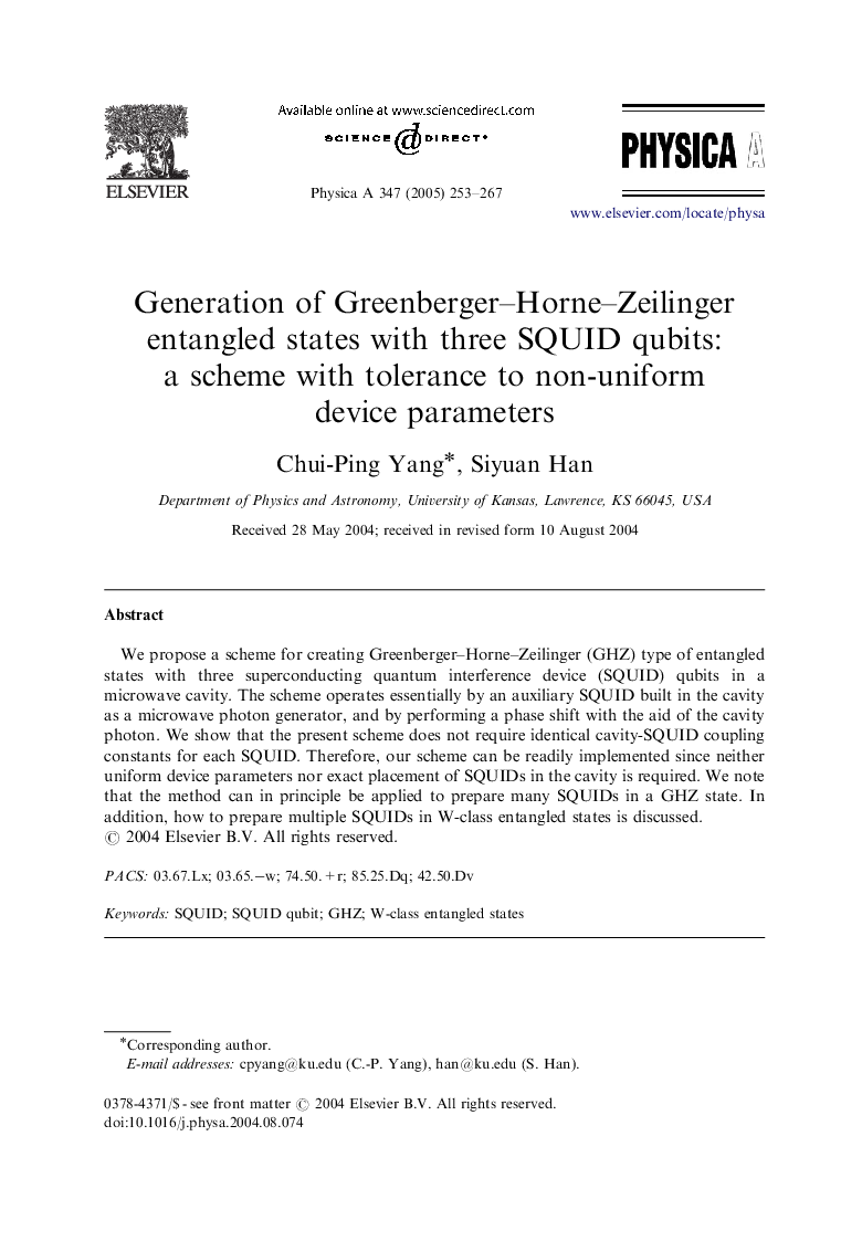 Generation of Greenberger-Horne-Zeilinger entangled states with three SQUID qubits: a scheme with tolerance to non-uniform device parameters