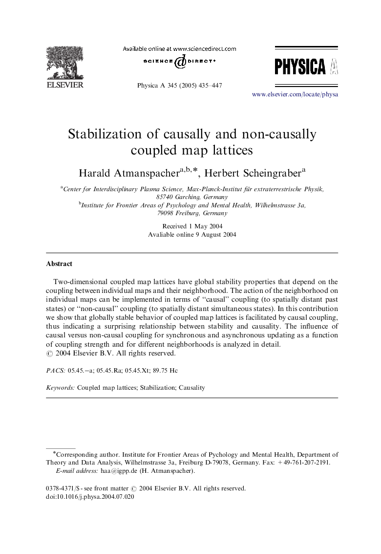 Stabilization of causally and non-causally coupled map lattices