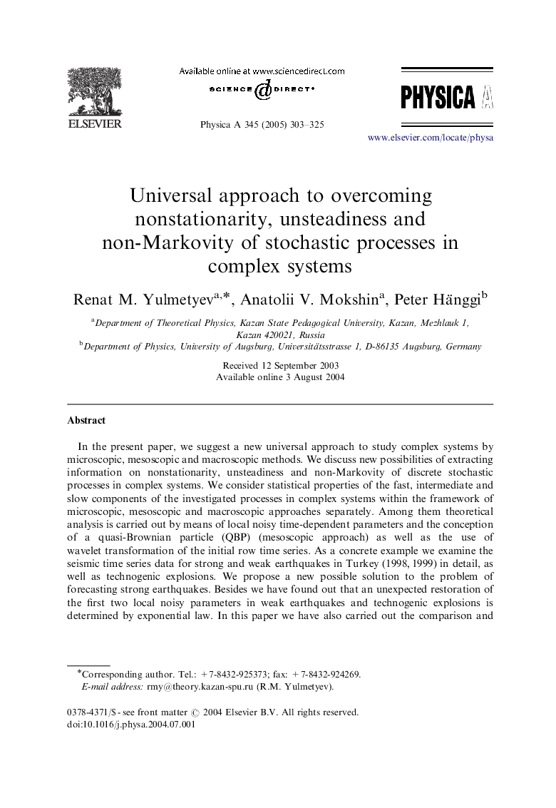 Universal approach to overcoming nonstationarity, unsteadiness and non-Markovity of stochastic processes in complex systems