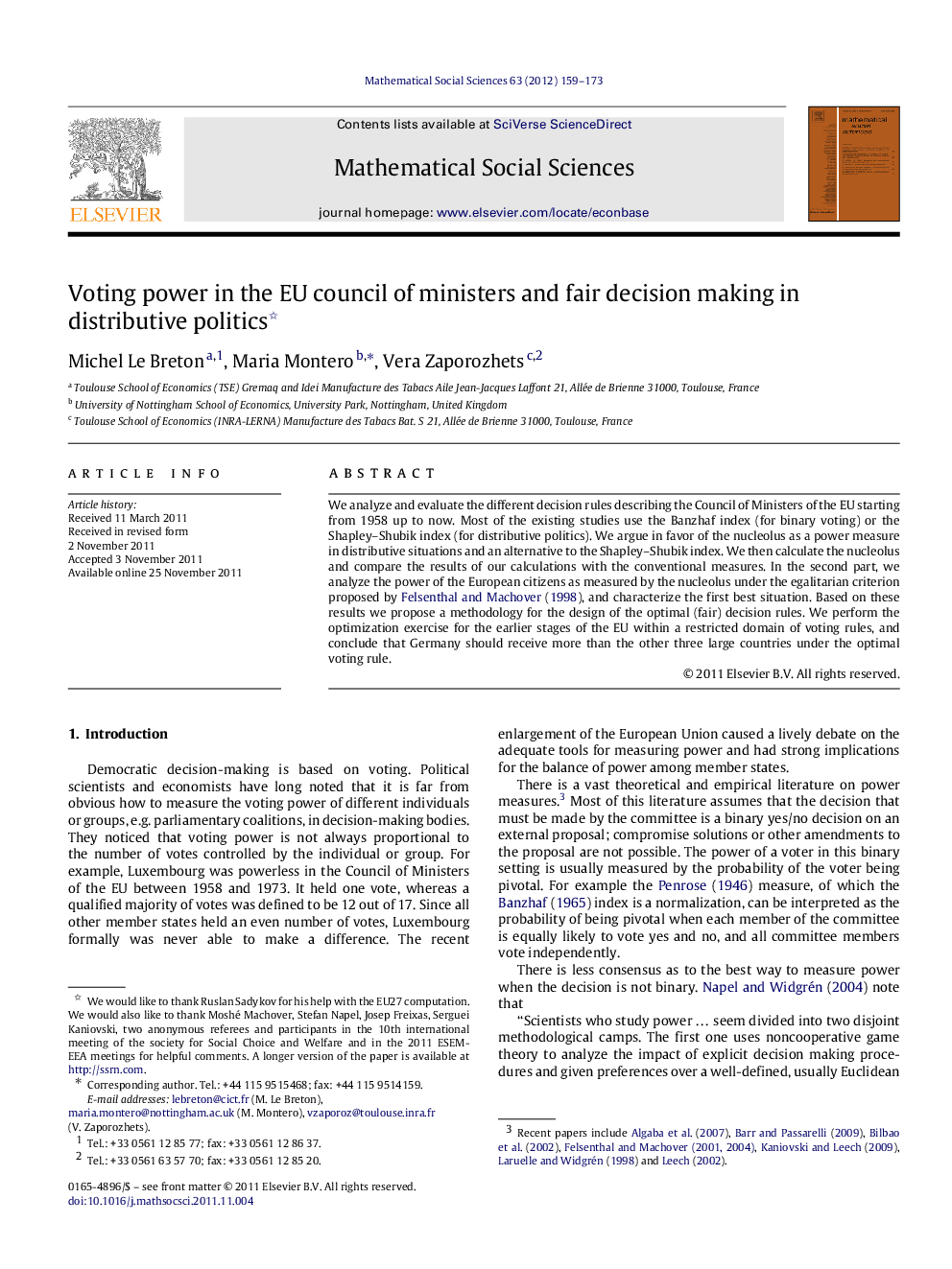 Voting power in the EU council of ministers and fair decision making in distributive politics 