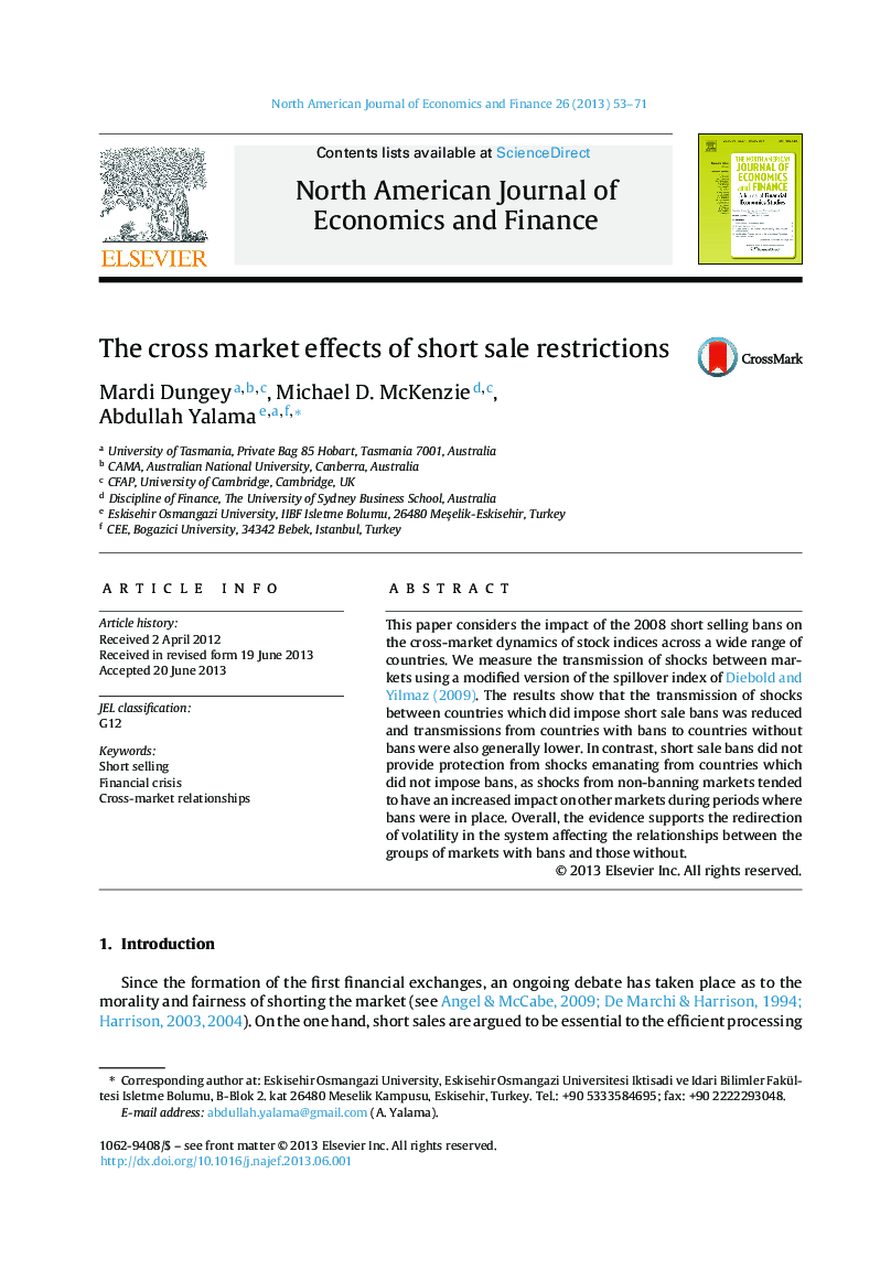 The cross market effects of short sale restrictions