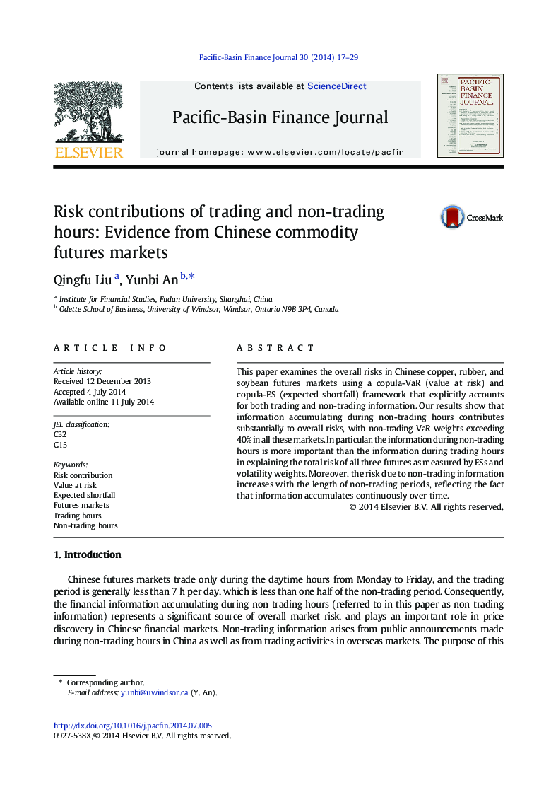 Risk contributions of trading and non-trading hours: Evidence from Chinese commodity futures markets