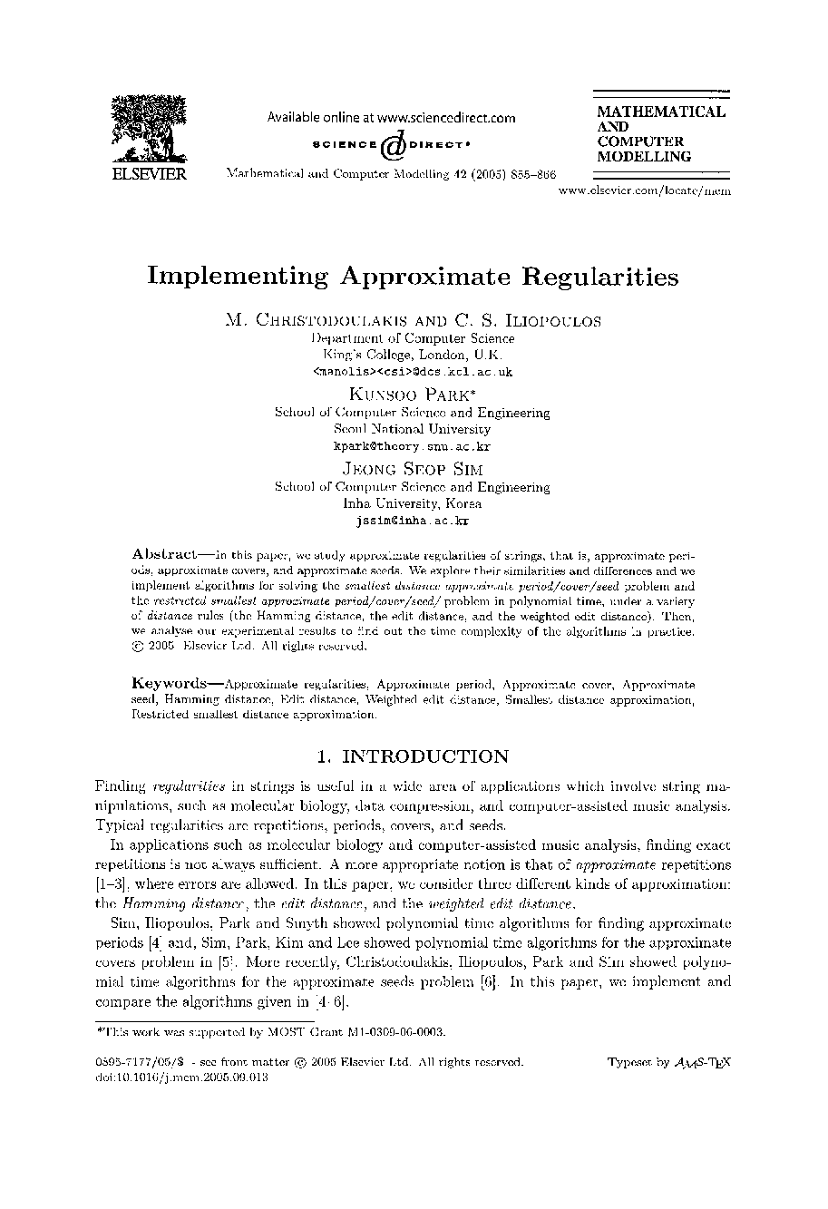 Implementing approximate regularities