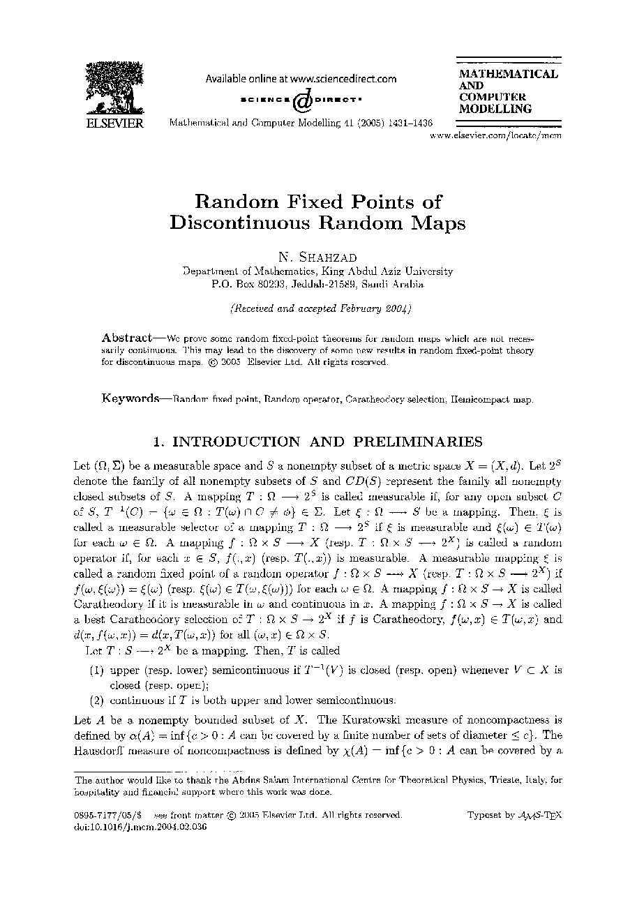 Random fixed points of discontinuous random maps