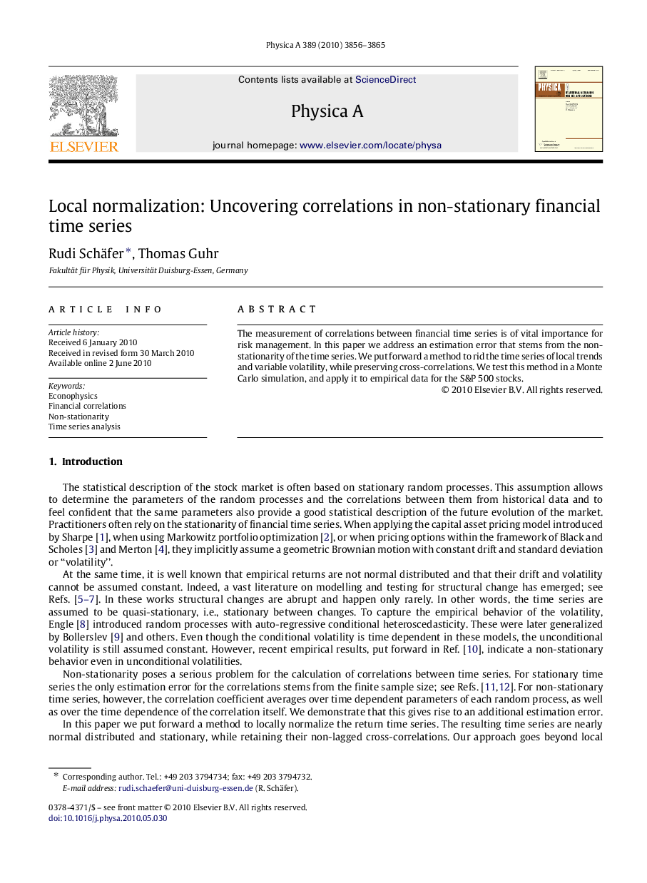 Local normalization: Uncovering correlations in non-stationary financial time series