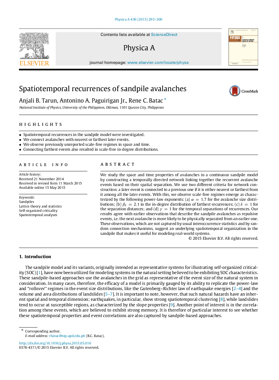 Spatiotemporal recurrences of sandpile avalanches