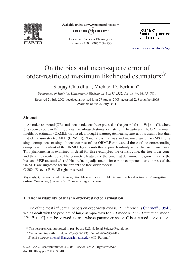 On the bias and mean-square error of order-restricted maximum likelihood estimators