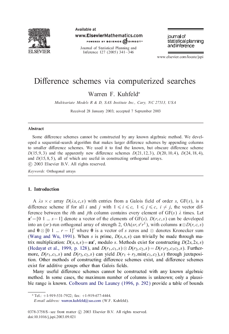 Difference schemes via computerized searches