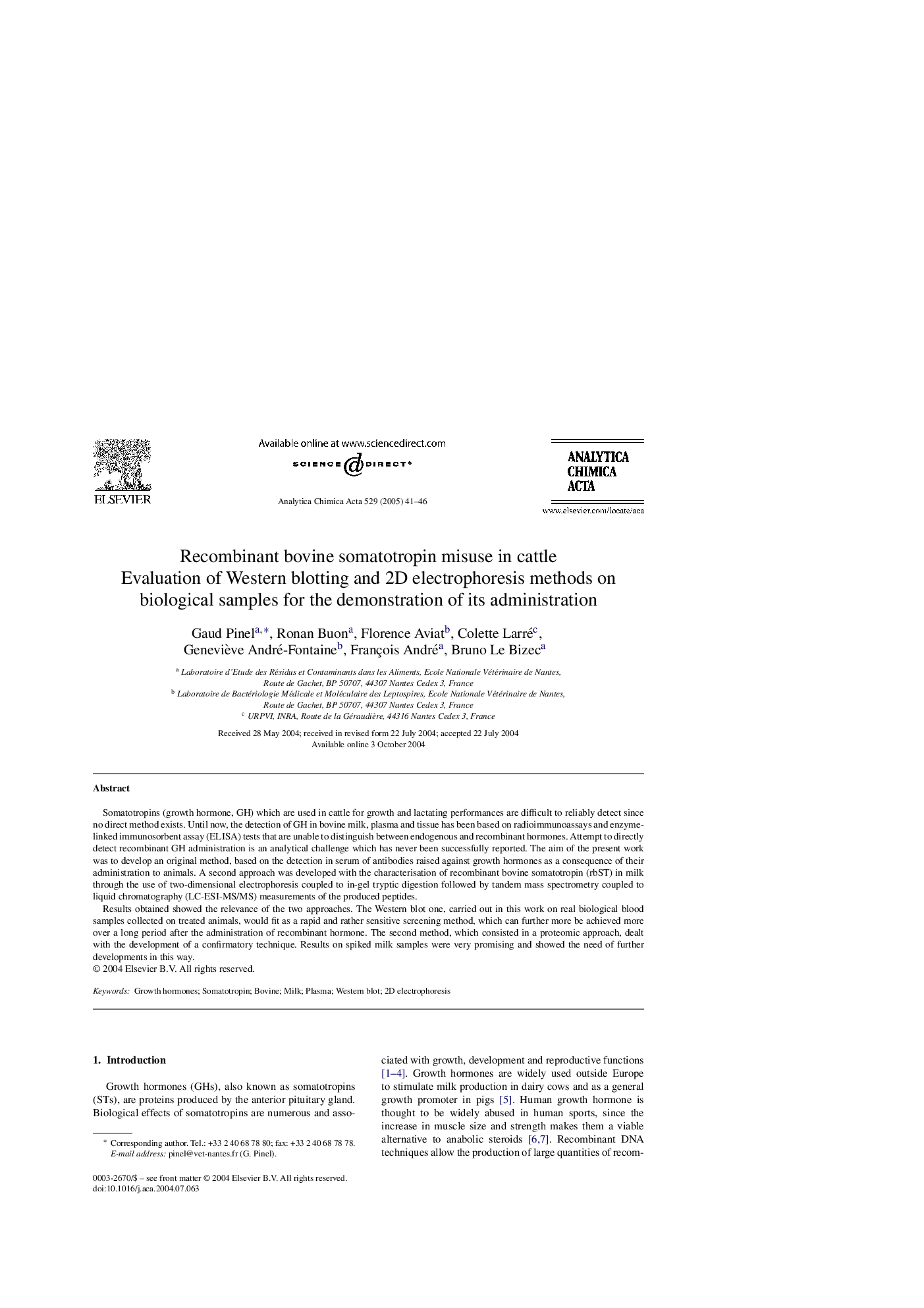 Recombinant bovine somatotropin misuse in cattle