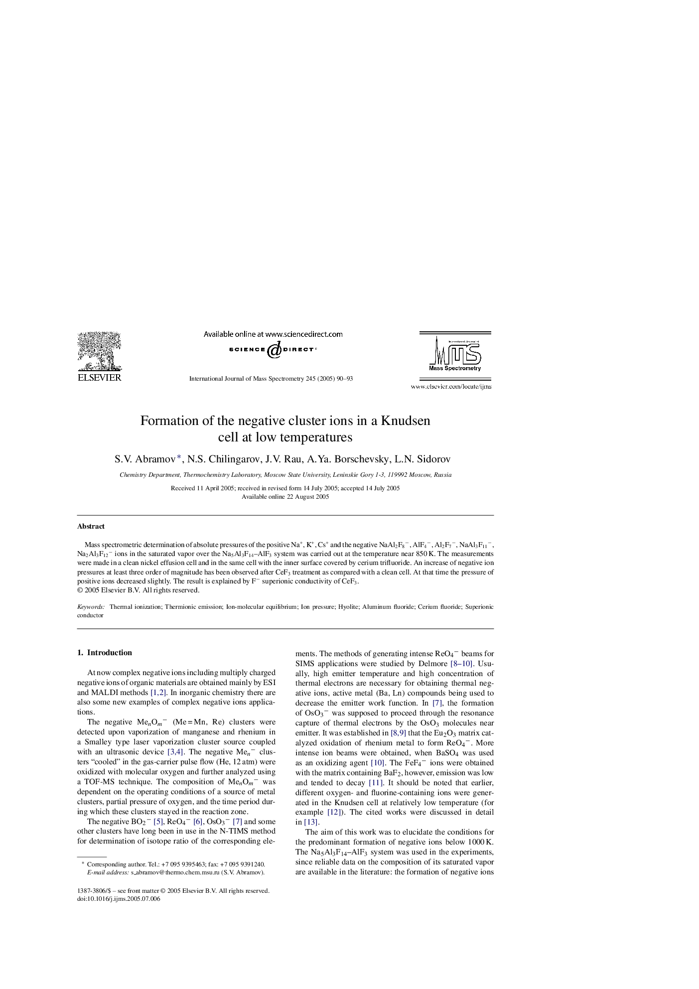 Formation of the negative cluster ions in a Knudsen cell at low temperatures