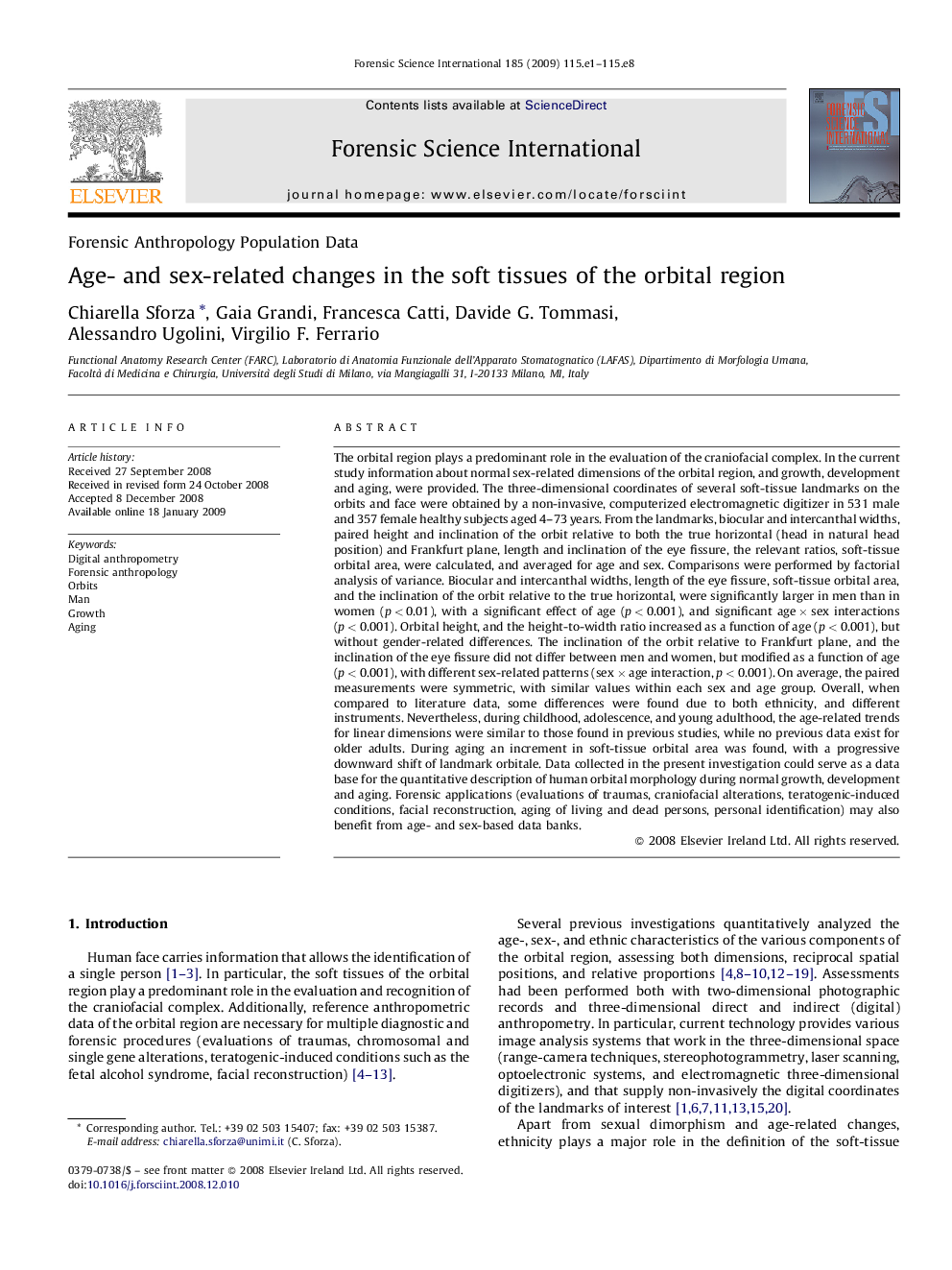 Age- and sex-related changes in the soft tissues of the orbital region