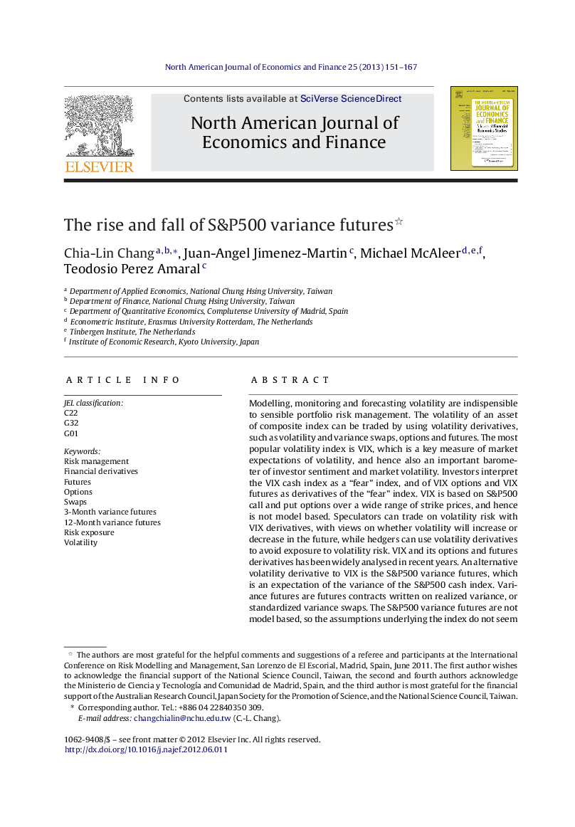 The rise and fall of S&P500 variance futures 