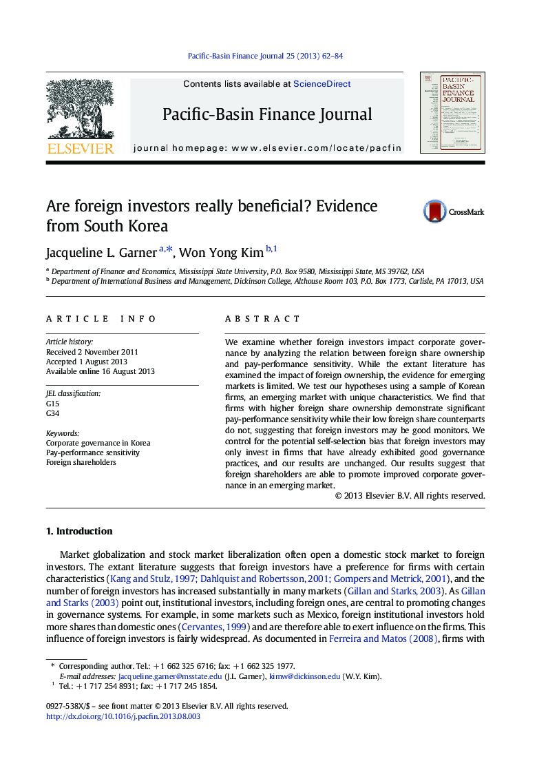 Are foreign investors really beneficial? Evidence from South Korea