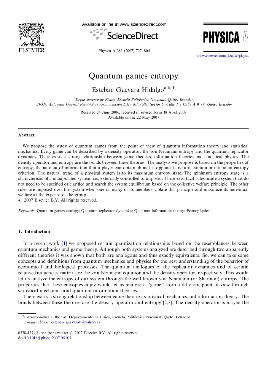 Quantum games entropy