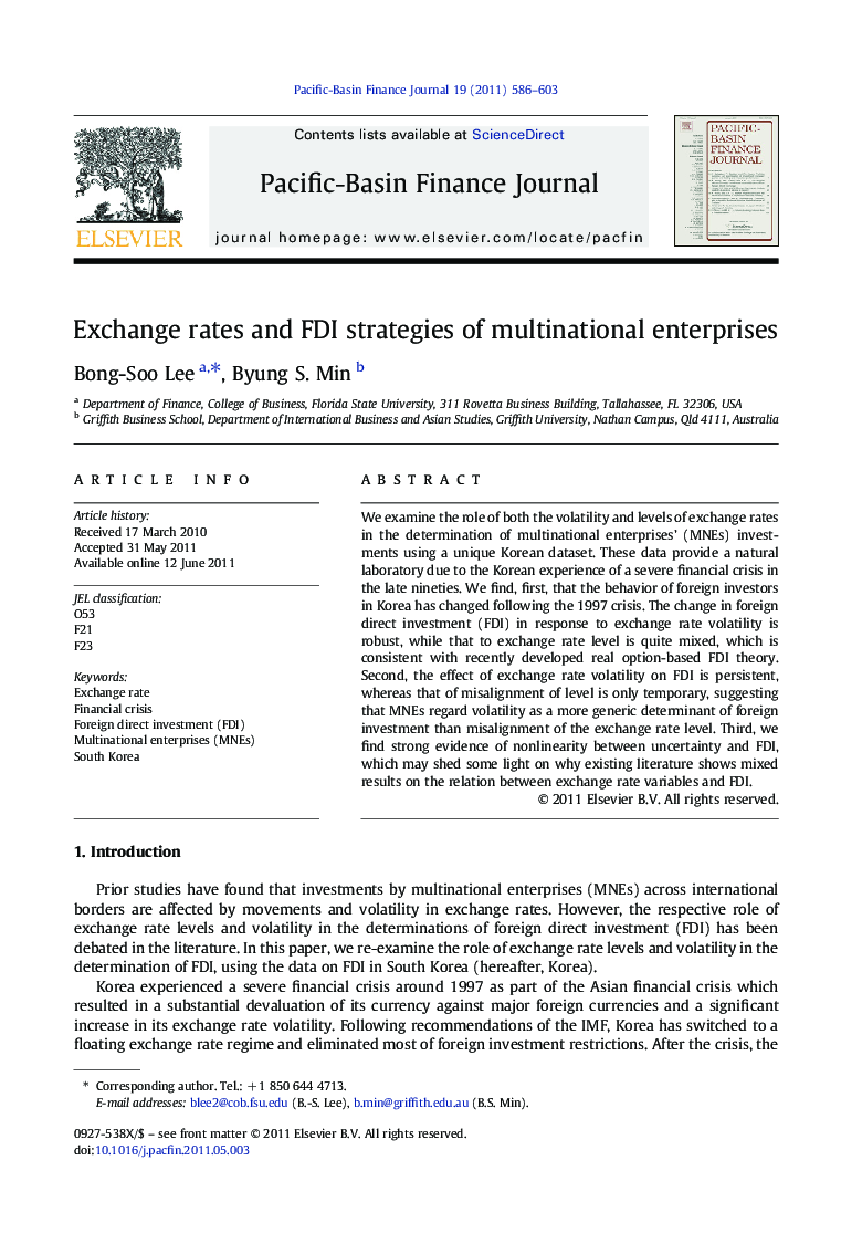 Exchange rates and FDI strategies of multinational enterprises