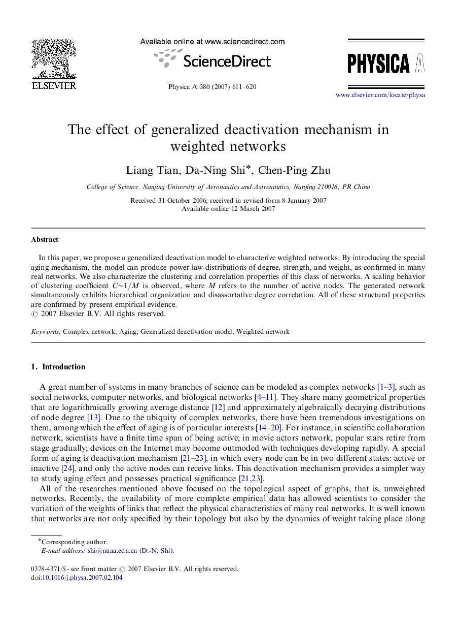 The effect of generalized deactivation mechanism in weighted networks