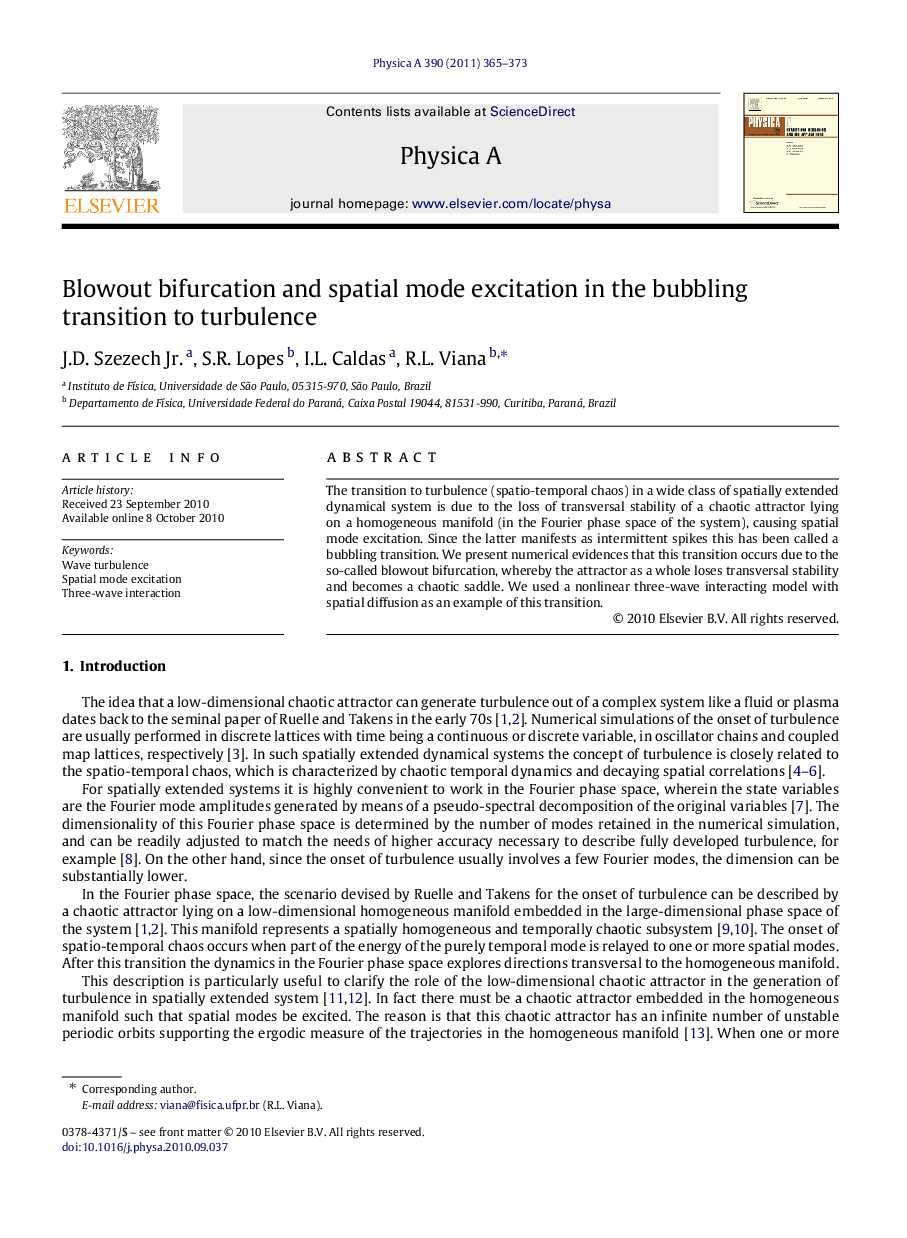 Blowout bifurcation and spatial mode excitation in the bubbling transition to turbulence