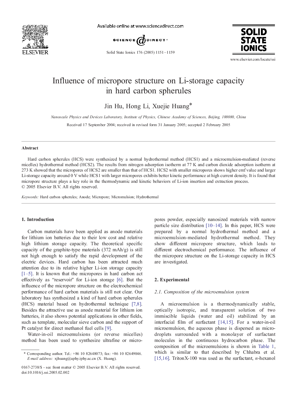 Influence of micropore structure on Li-storage capacity in hard carbon spherules