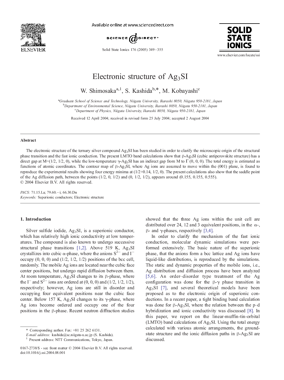 Electronic structure of Ag3SI