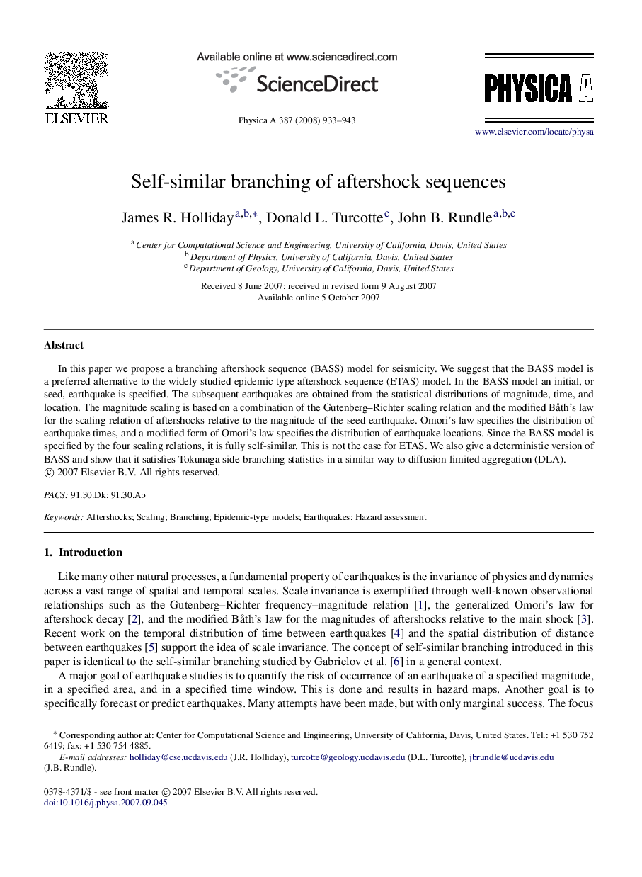 Self-similar branching of aftershock sequences