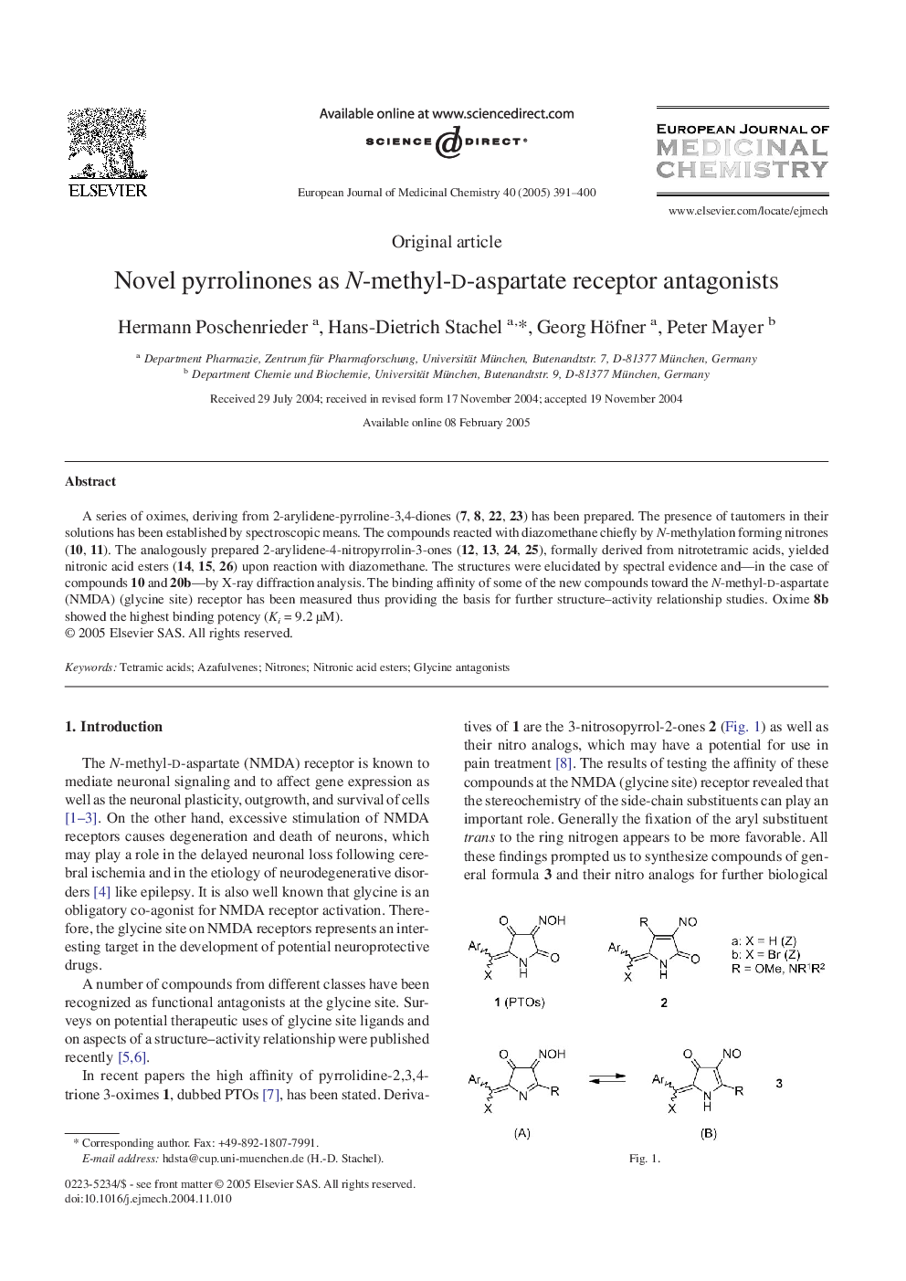 Novel pyrrolinones as N-methyl-d-aspartate receptor antagonists