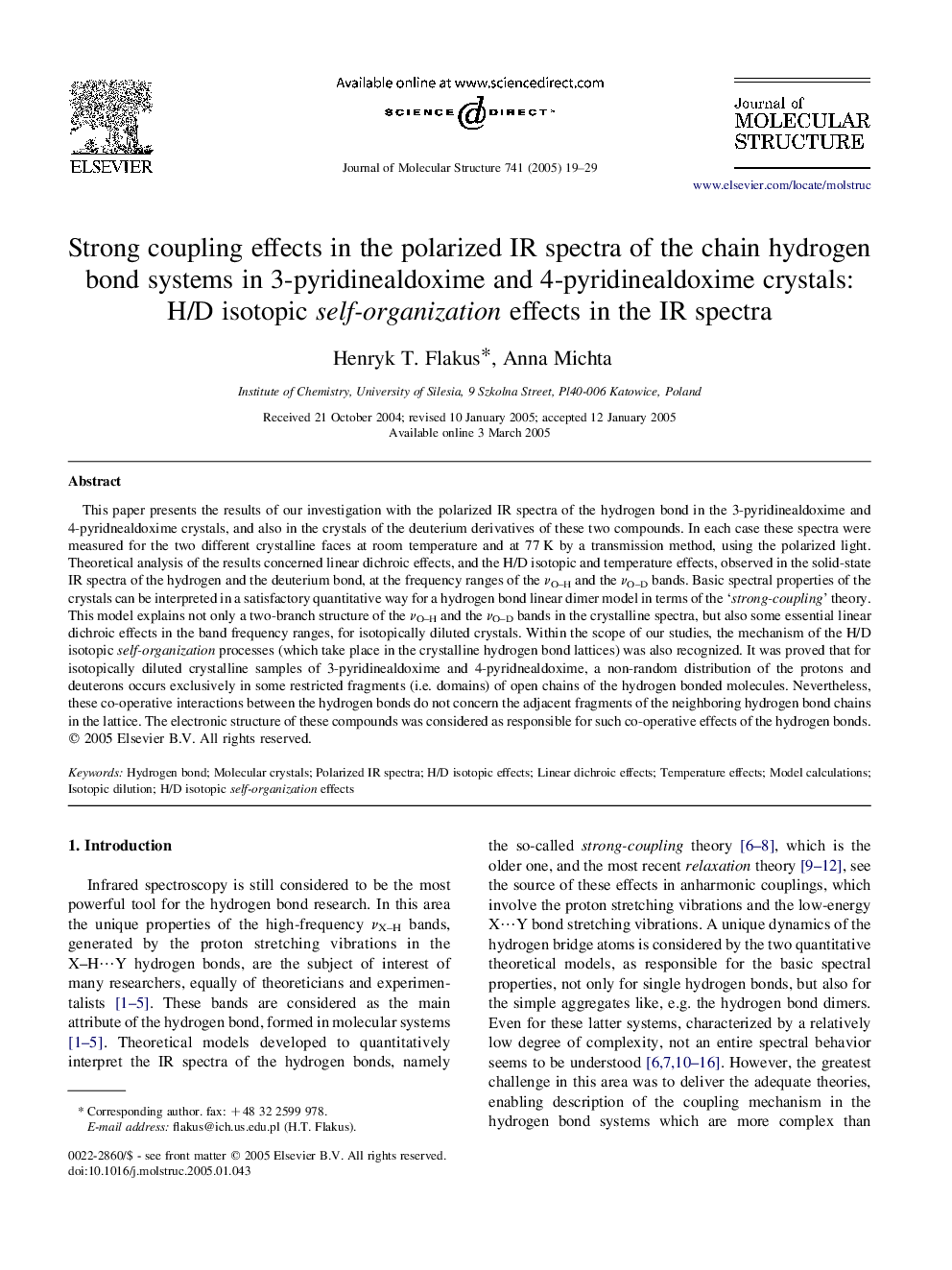 Strong coupling effects in the polarized IR spectra of the chain hydrogen bond systems in 3-pyridinealdoxime and 4-pyridinealdoxime crystals: H/D isotopic self-organization effects in the IR spectra