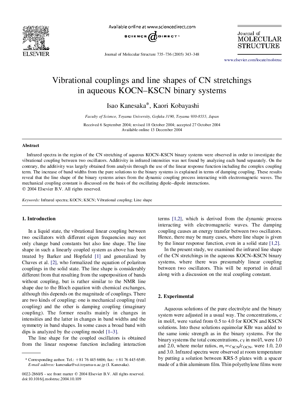 Vibrational couplings and line shapes of CN stretchings in aqueous KOCN-KSCN binary systems