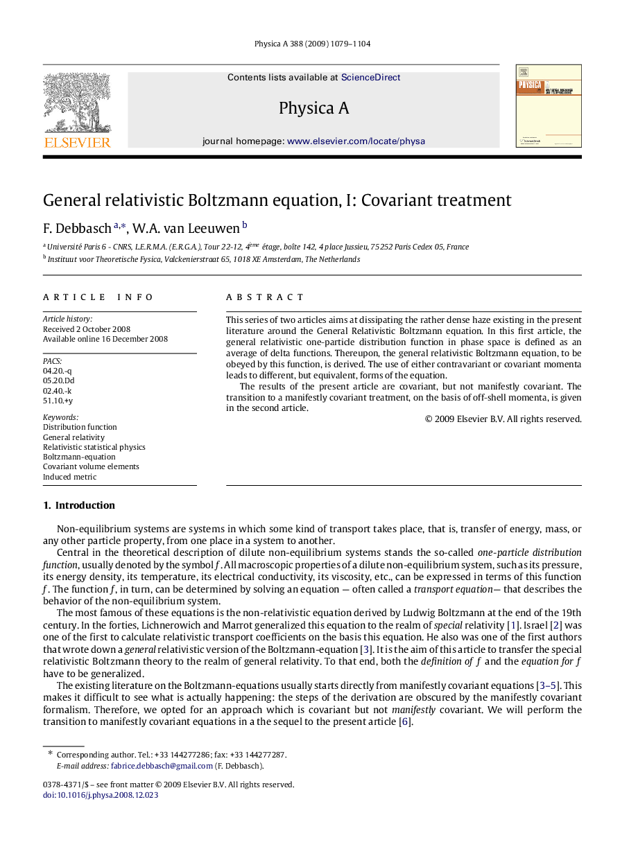 General relativistic Boltzmann equation, I: Covariant treatment