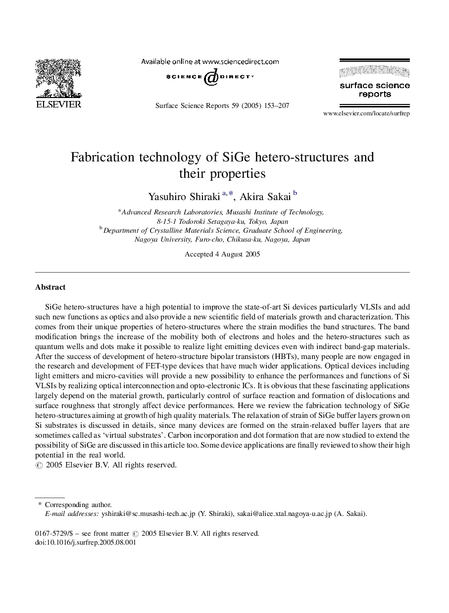 Fabrication technology of SiGe hetero-structures and their properties