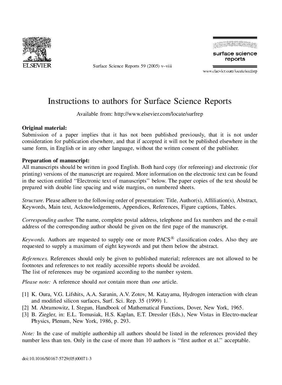 Instructions to authors